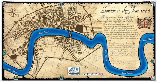 Londýn 4D puzzle - Mapka mesta