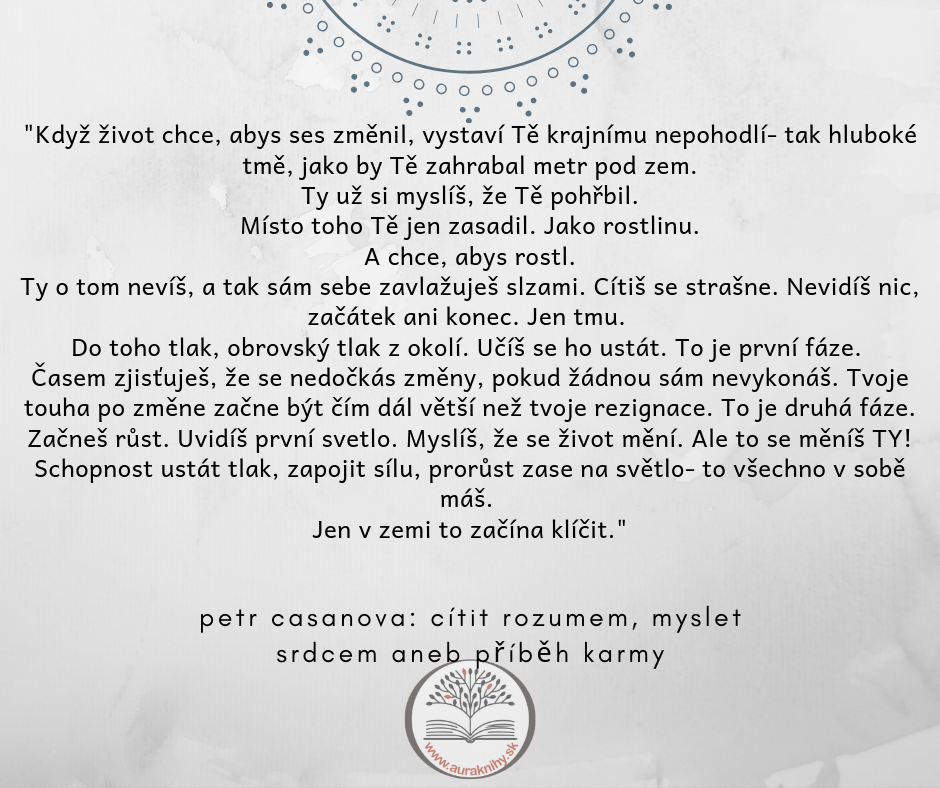 Petr Casanova - citát z knihy Cítit rozumem, myslet srdcem