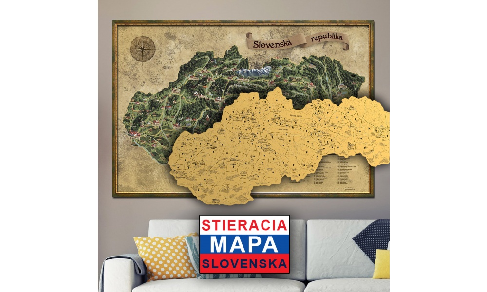 Stieracia mapa Slovenska DELUXE XL - zlatá_product