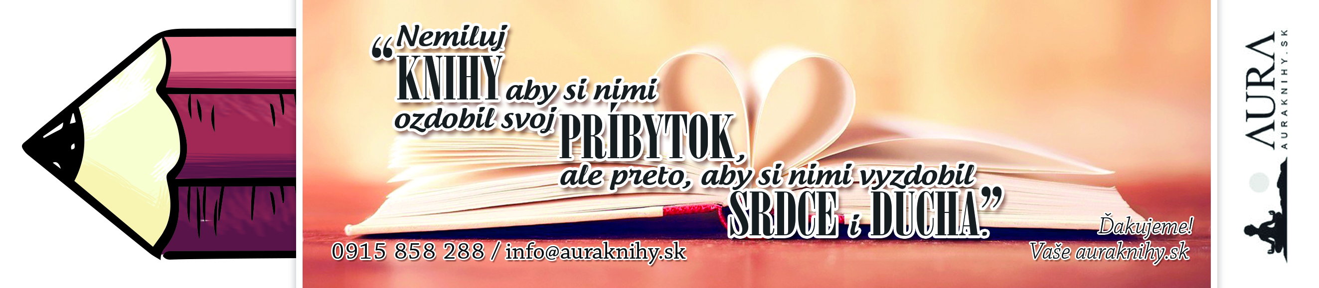 Záložka Miluj knihy - Auraknihy.sk
