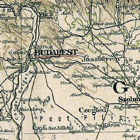 Historická mapa - Rakúsko-Uhorsko 1890, 70x90cm lamino, plastové lišty_product_product