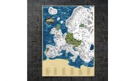 Stieracia mapa Európy Deluxe - Strieborná
