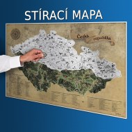 Stieracia mapa Česka Deluxe XL, strieborná